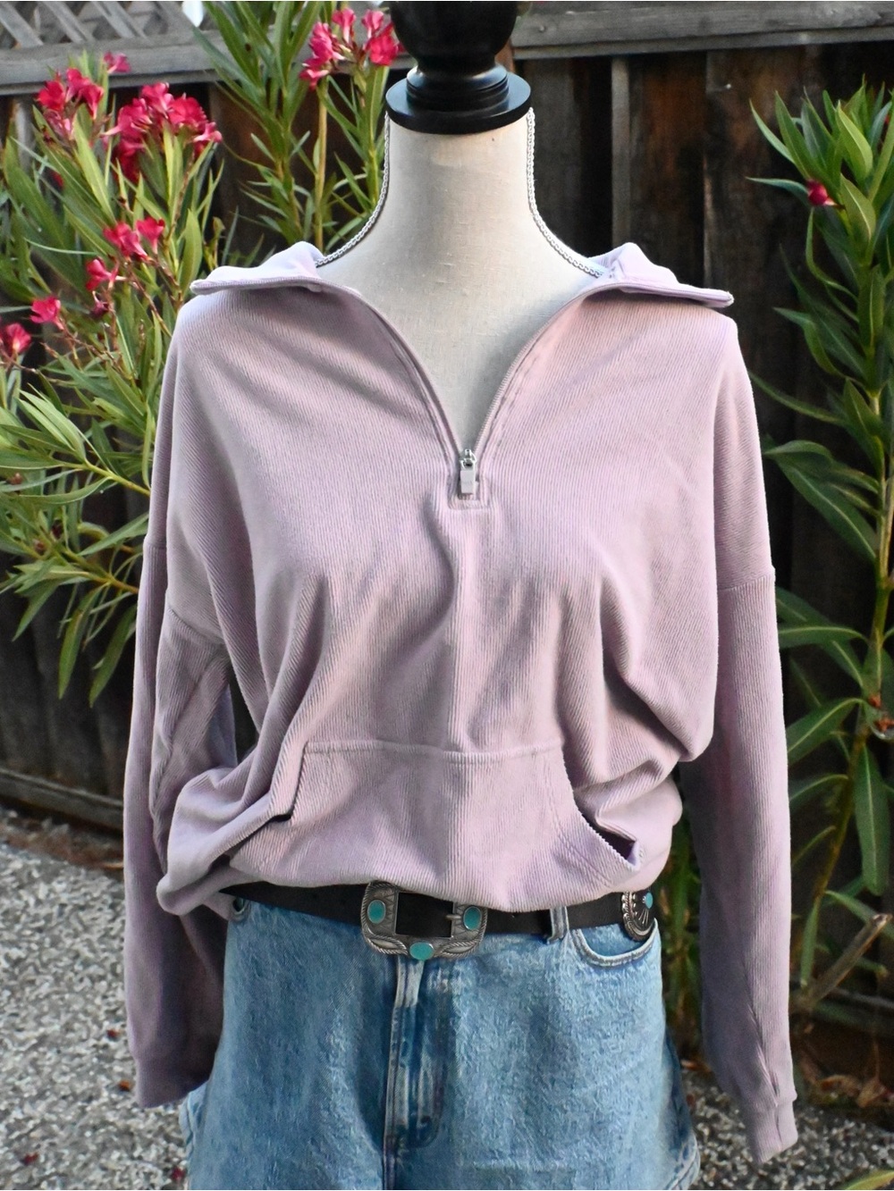 Marc New York Purple Quarter-Zip Sweatshirt